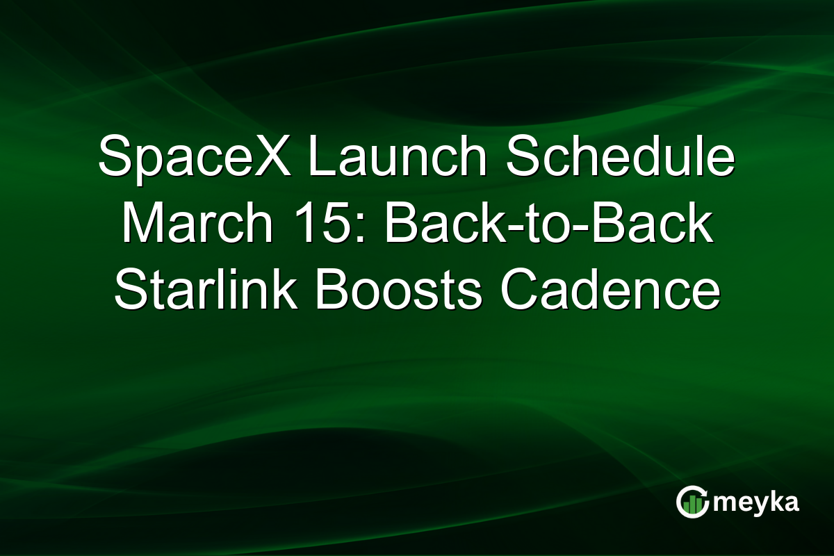 SpaceX Launch Schedule March 15: Back-to-Back Starlink Boosts Cadence