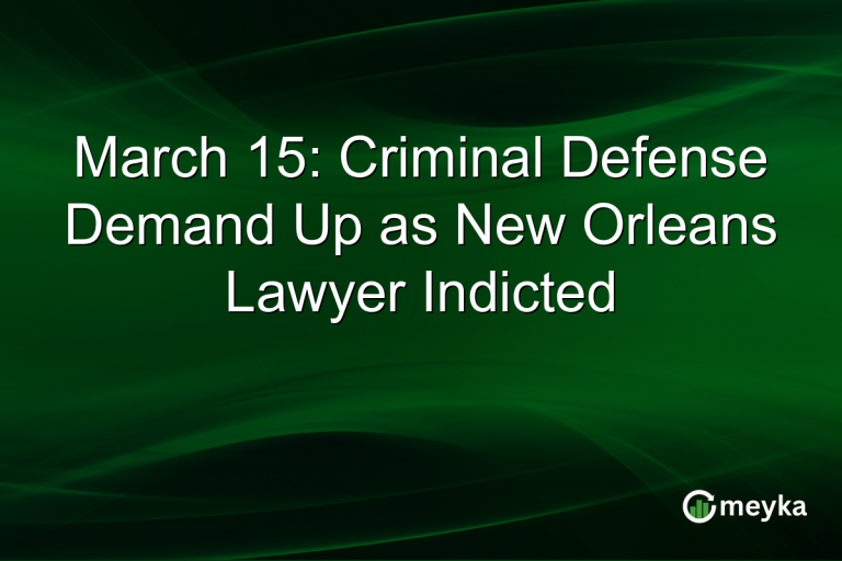 March 15: Criminal Defense Demand Up as New Orleans Lawyer Indicted