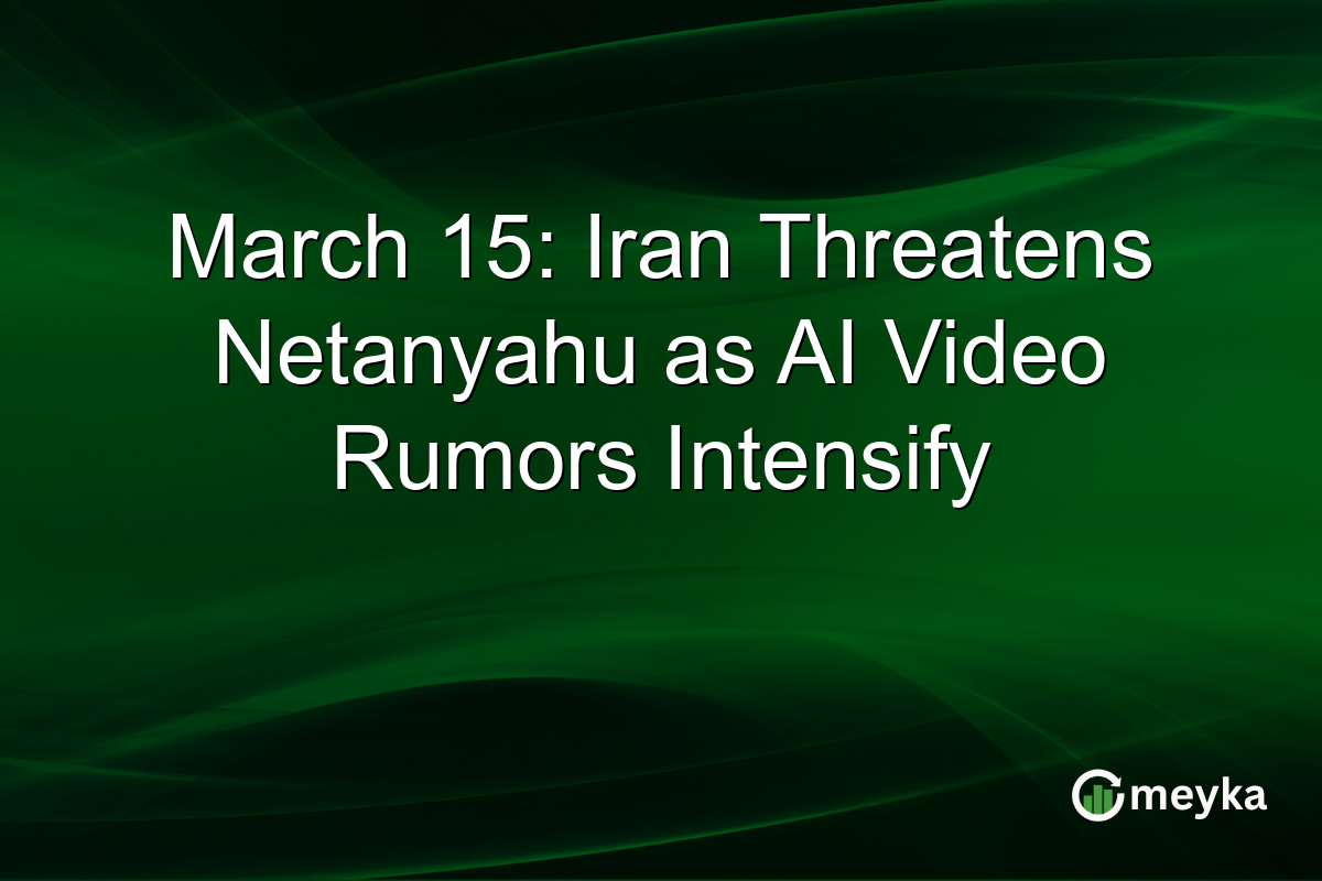 March 15: Iran Threatens Netanyahu as AI Video Rumors Intensify