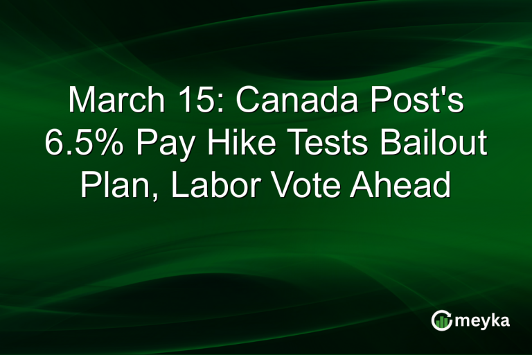 March 15: Canada Post's 6.5% Pay Hike Tests Bailout Plan, Labor Vote Ahead