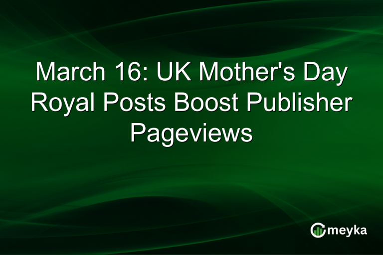 March 16: UK Mother's Day Royal Posts Boost Publisher Pageviews