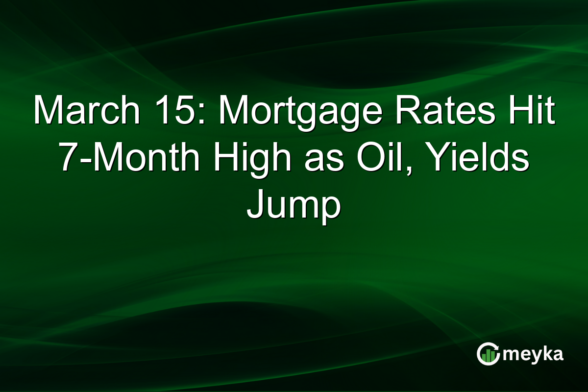 March 15: Mortgage Rates Hit 7-Month High as Oil, Yields Jump