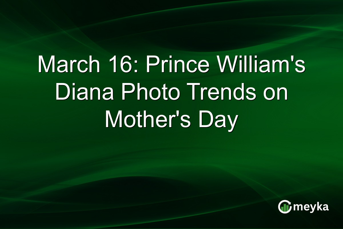 March 16: Prince William’s Diana Photo Trends on Mother’s Day