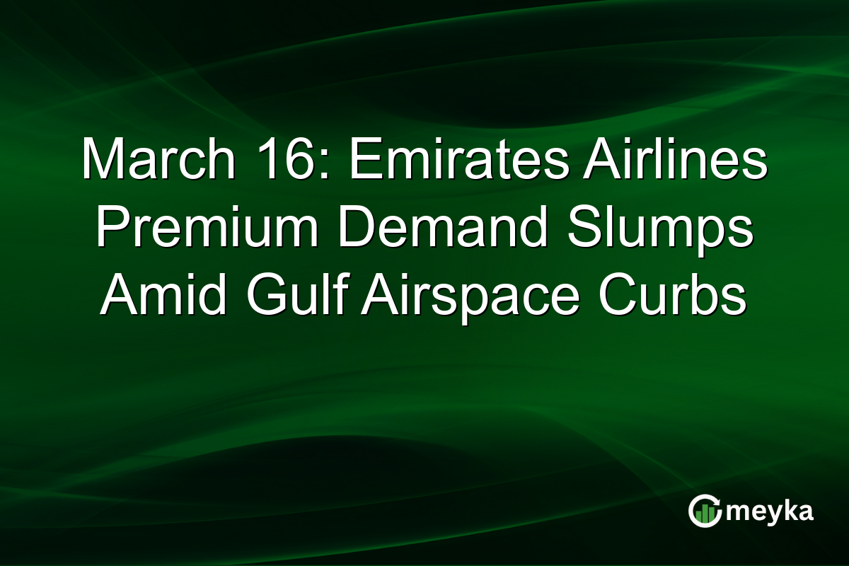 March 16: Emirates Airlines Premium Demand Slumps Amid Gulf Airspace Curbs