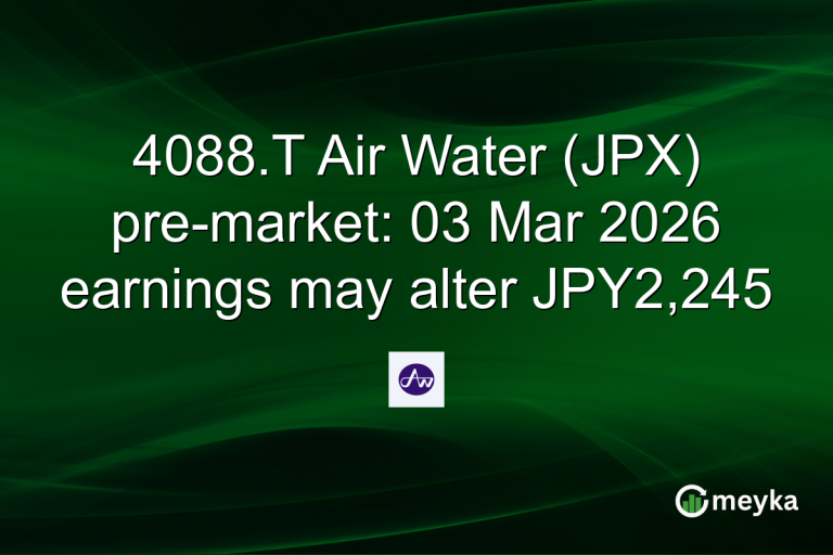 4088.T Air Water (JPX) pre-market: 03 Mar 2026 earnings may alter JPY2,245