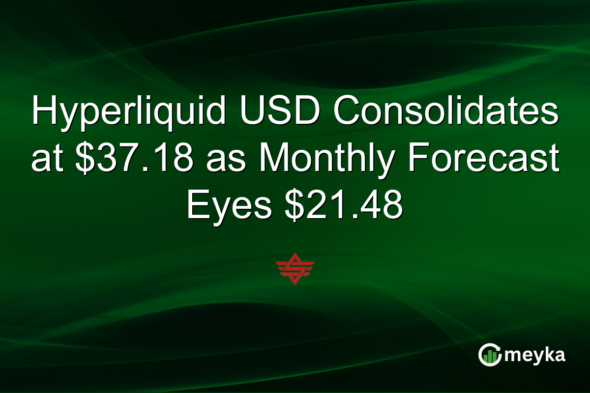 Hyperliquid USD Consolidates at $37.18 as Monthly Forecast Eyes $21.48