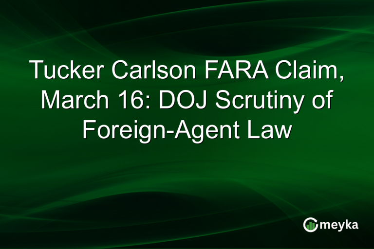 Tucker Carlson FARA Claim, March 16: DOJ Scrutiny of Foreign-Agent Law