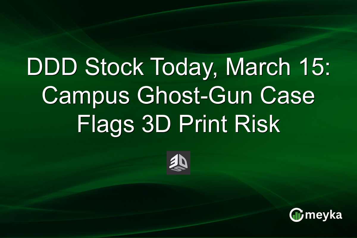 DDD Stock Today, March 15: Campus Ghost-Gun Case Flags 3D Print Risk