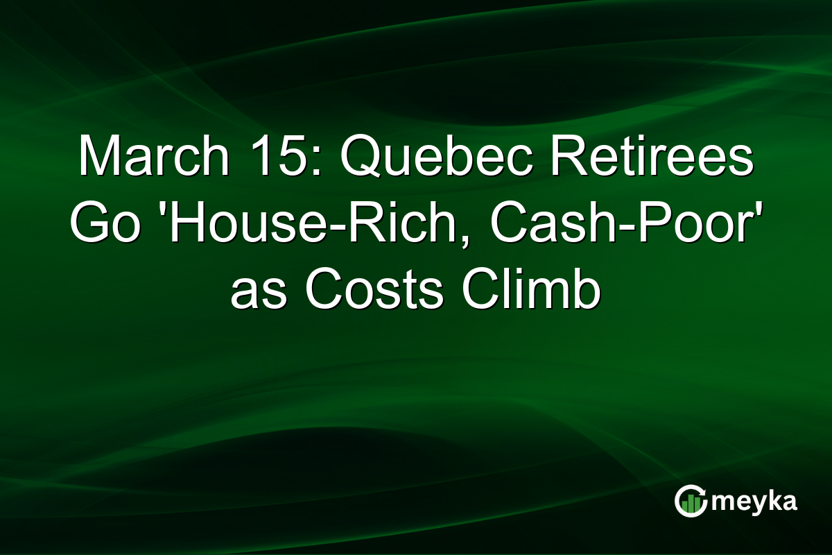 March 15: Quebec Retirees Go ‘House-Rich, Cash-Poor’ as Costs Climb