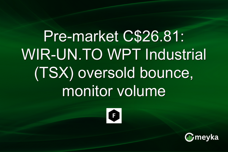 Pre-market C$26.81: WIR-UN.TO WPT Industrial (TSX) oversold bounce, monitor volume
