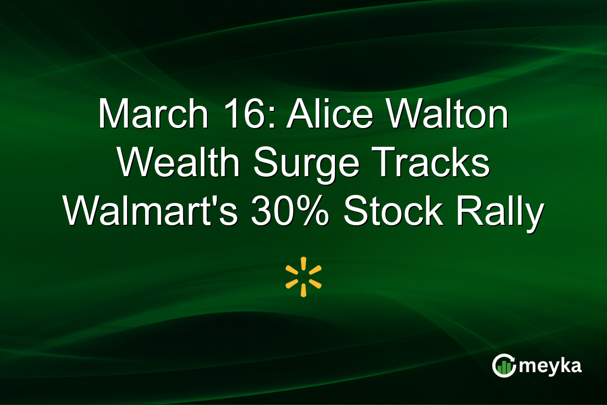 March 16: Alice Walton Wealth Surge Tracks Walmart’s 30% Stock Rally