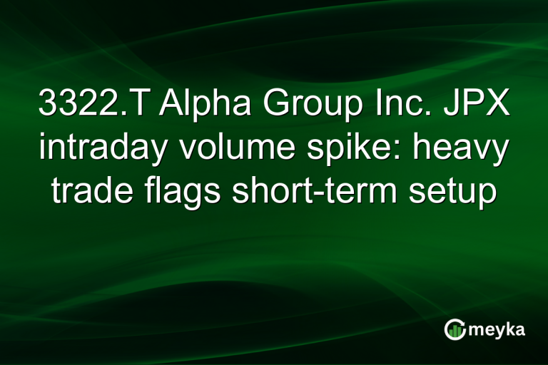 3322.T Alpha Group Inc. JPX intraday volume spike: heavy trade flags short-term setup