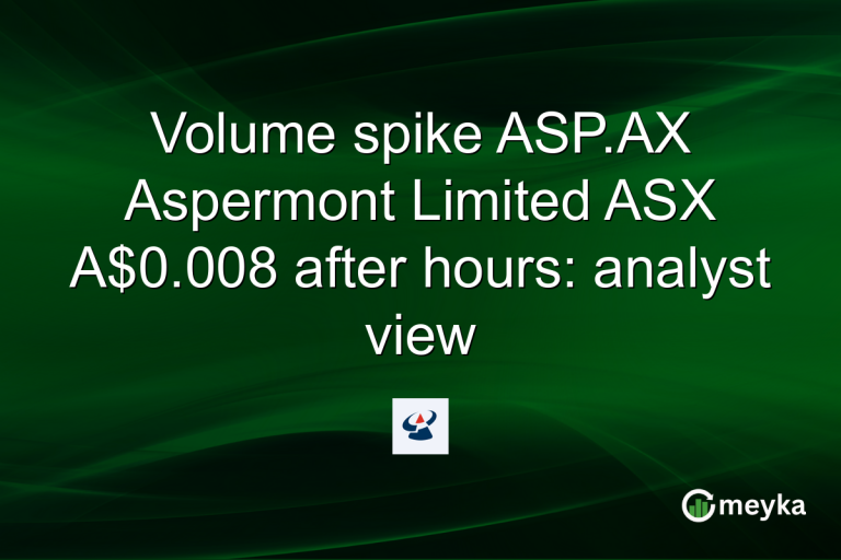 Volume spike ASP.AX Aspermont Limited ASX A$0.008 after hours: analyst view