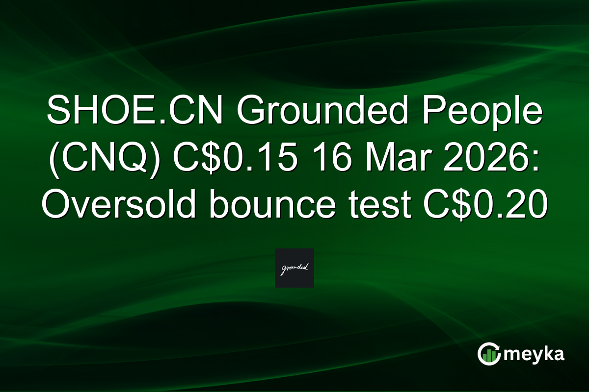 SHOE.CN Grounded People (CNQ) C$0.15 16 Mar 2026: Oversold bounce test C$0.20