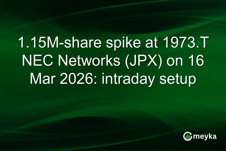 1.15M-share spike at 1973.T NEC Networks (JPX) on 16 Mar 2026: intraday setup