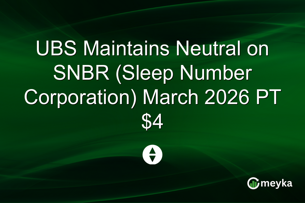 UBS Maintains Neutral on SNBR (Sleep Number Corporation) March 2026 PT $4