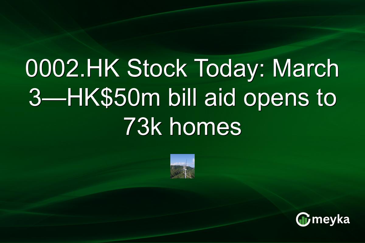 0002.HK Stock Today: March 3—HK$50m bill aid opens to 73k homes