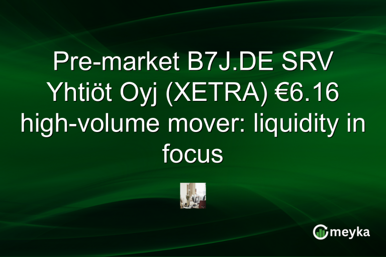 Pre-market B7J.DE SRV Yhtiöt Oyj (XETRA) €6.16 high-volume mover: liquidity in focus