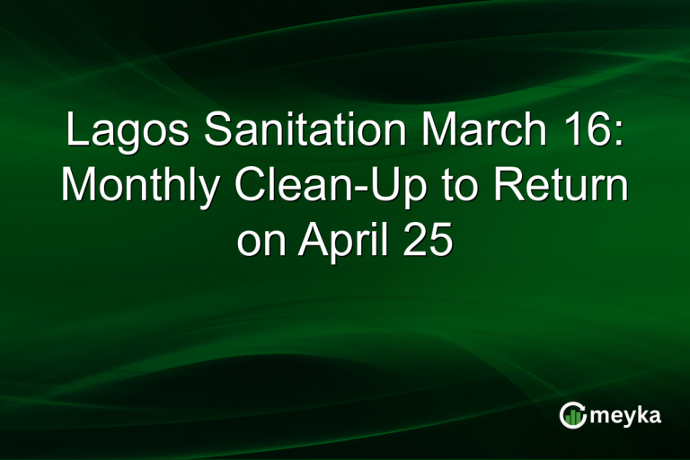 Lagos Sanitation March 16: Monthly Clean-Up to Return on April 25