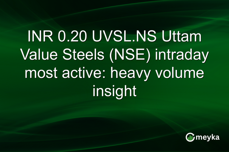 INR 0.20 UVSL.NS Uttam Value Steels (NSE) intraday most active: heavy volume insight