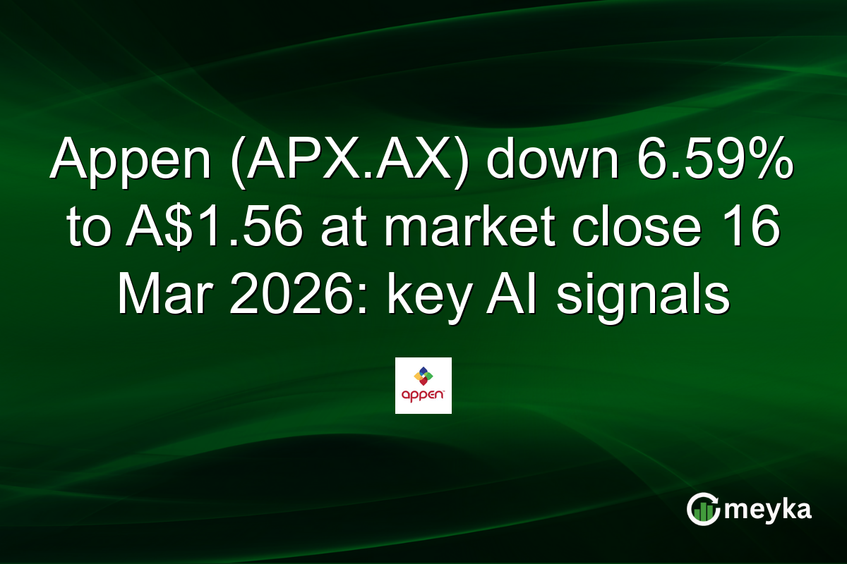 Appen (APX.AX) down 6.59% to A$1.56 at market close 16 Mar 2026: key AI signals