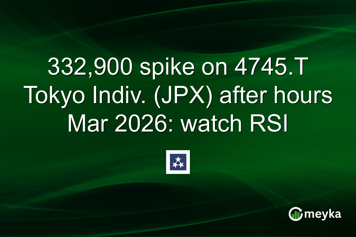 332,900 spike on 4745.T Tokyo Indiv. (JPX) after hours Mar 2026: watch RSI