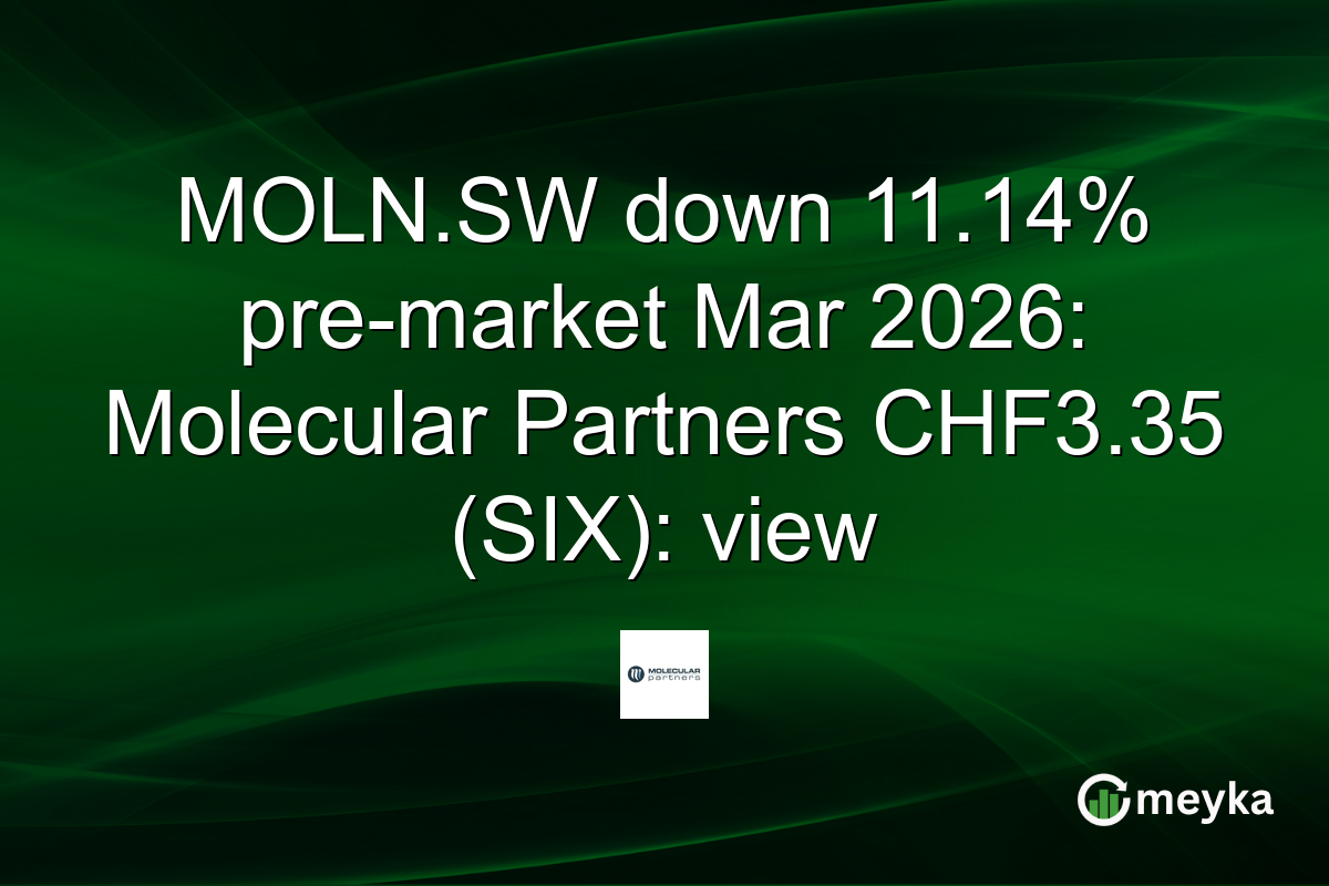 MOLN.SW down 11.14% pre-market Mar 2026: Molecular Partners CHF3.35 (SIX): view