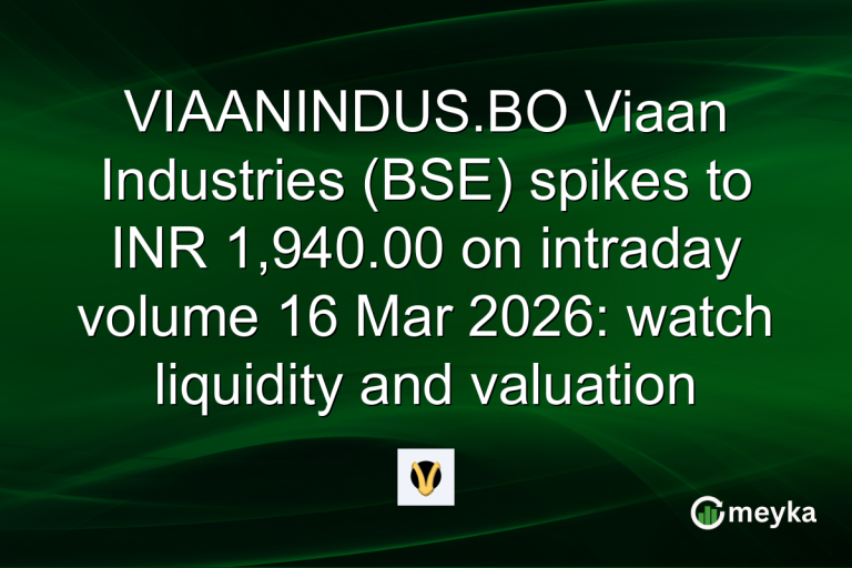 VIAANINDUS.BO Viaan Industries (BSE) spikes to INR 1,940.00 on intraday volume 16 Mar 2026: watch liquidity and valuation