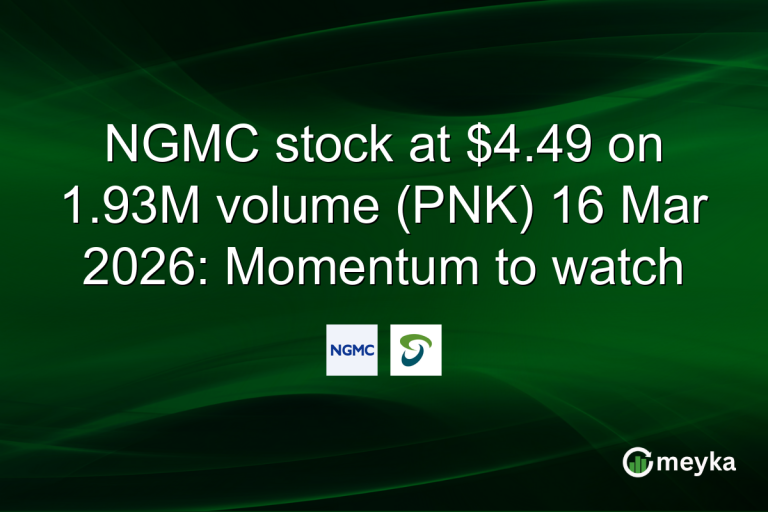 NGMC stock at $4.49 on 1.93M volume (PNK) 16 Mar 2026: Momentum to watch