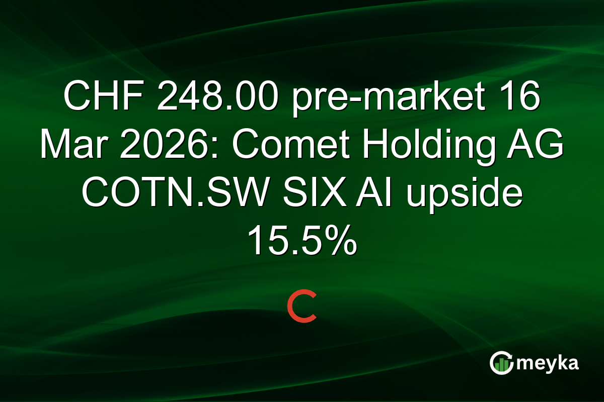 CHF 248.00 pre-market 16 Mar 2026: Comet Holding AG COTN.SW SIX AI upside 15.5%
