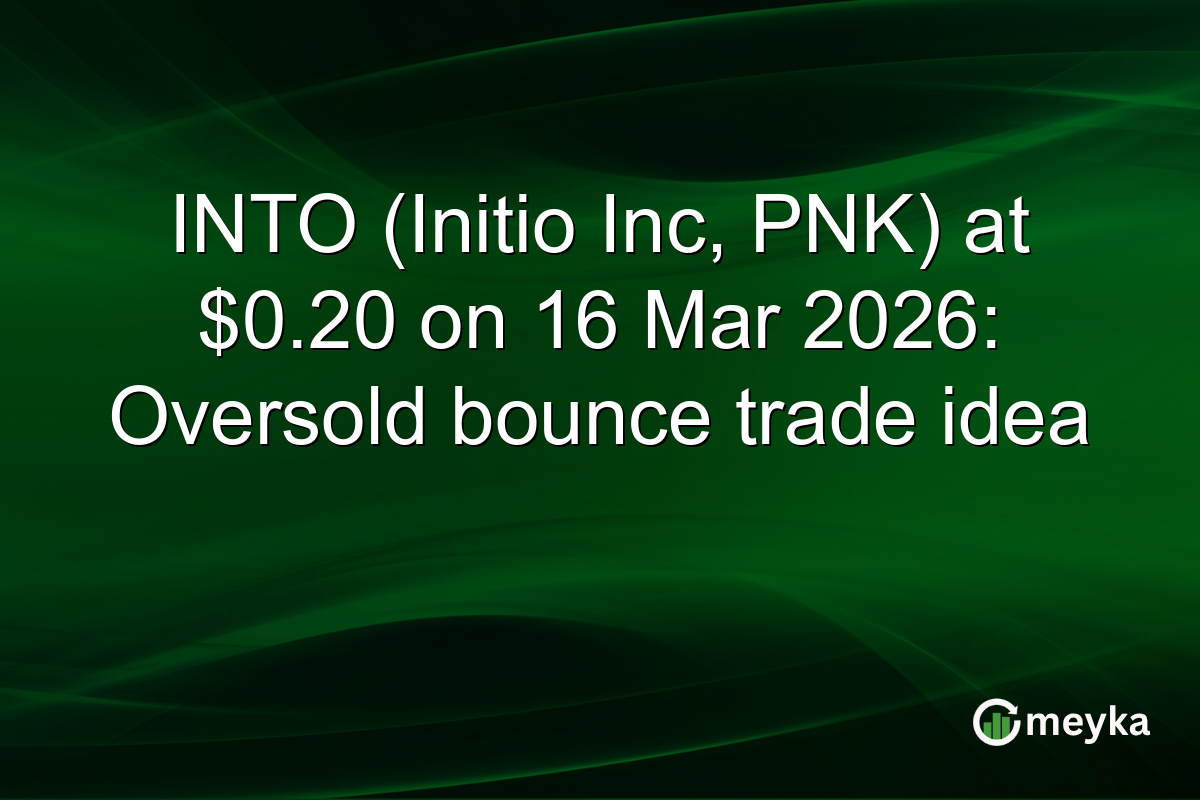 INTO (Initio Inc, PNK) at $0.20 on 16 Mar 2026: Oversold bounce trade idea