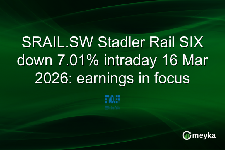 SRAIL.SW Stadler Rail SIX down 7.01% intraday 16 Mar 2026: earnings in focus