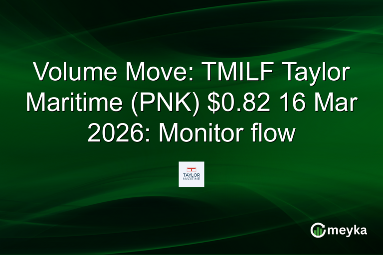 Volume Move: TMILF Taylor Maritime (PNK) $0.82 16 Mar 2026: Monitor flow