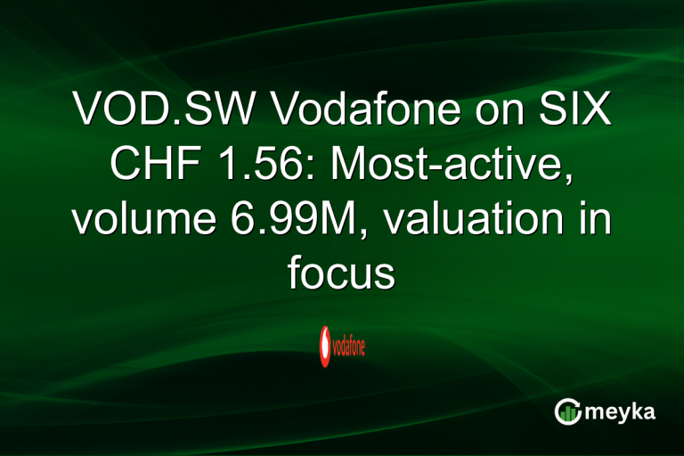 VOD.SW Vodafone on SIX CHF 1.56: Most-active, volume 6.99M, valuation in focus