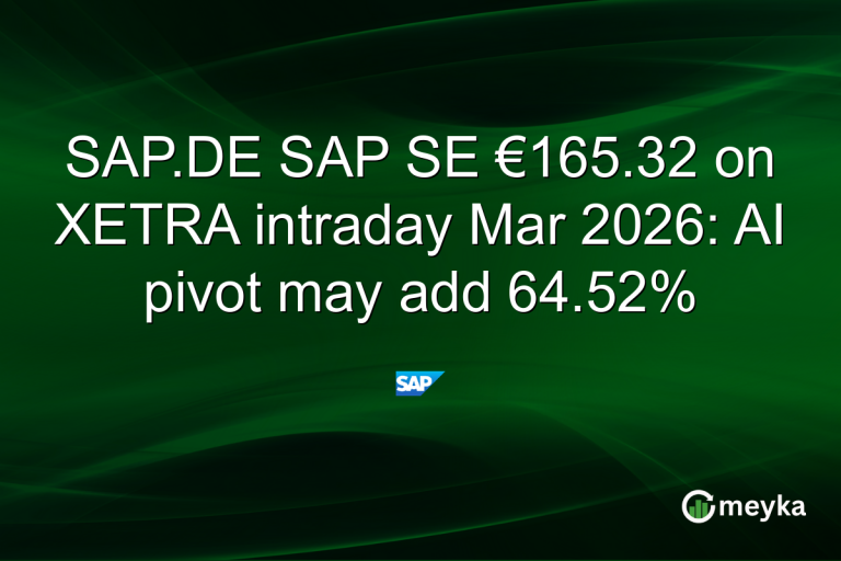 SAP.DE SAP SE €165.32 on XETRA intraday Mar 2026: AI pivot may add 64.52%