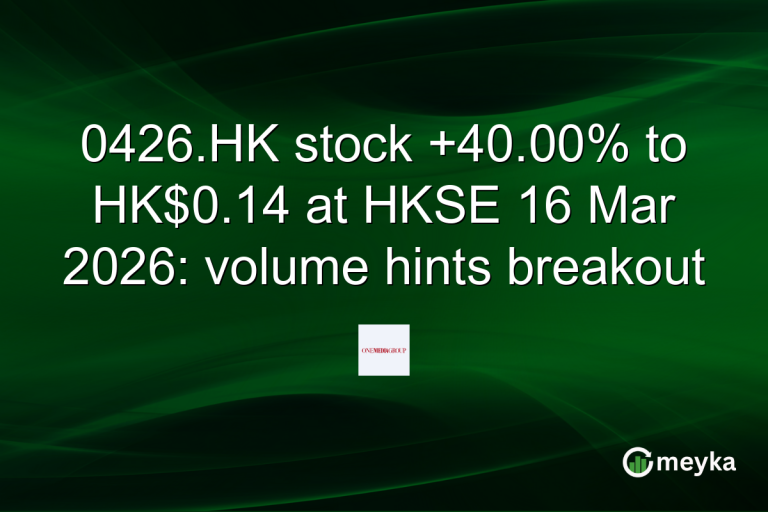0426.HK stock +40.00% to HK$0.14 at HKSE 16 Mar 2026: volume hints breakout