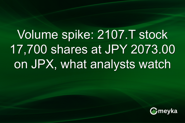 Volume spike: 2107.T stock 17,700 shares at JPY 2073.00 on JPX, what analysts watch