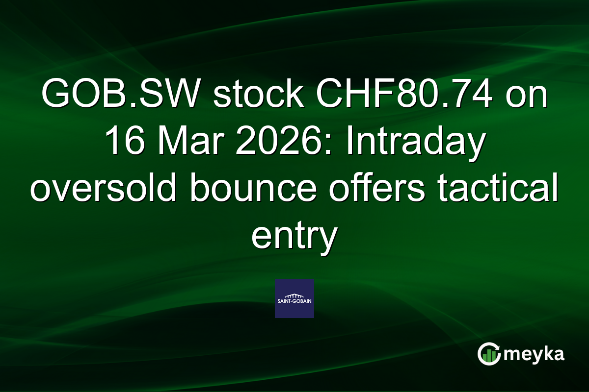 GOB.SW stock CHF80.74 on 16 Mar 2026: Intraday oversold bounce offers tactical entry