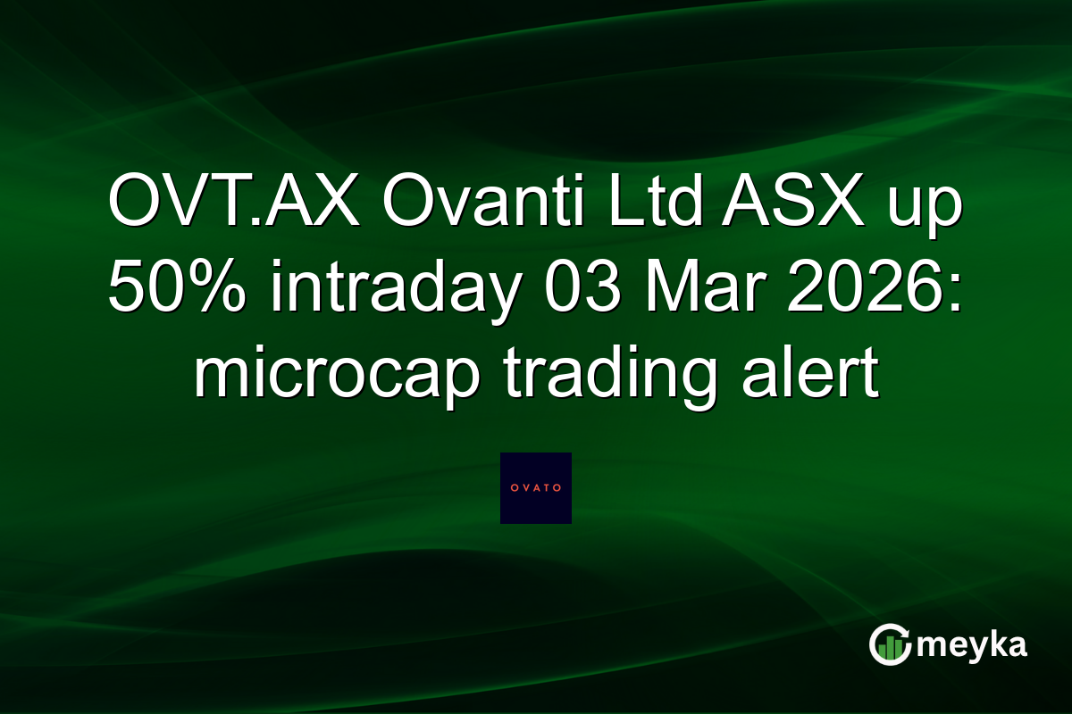OVT.AX Ovanti Ltd ASX up 50% intraday 03 Mar 2026: microcap trading alert