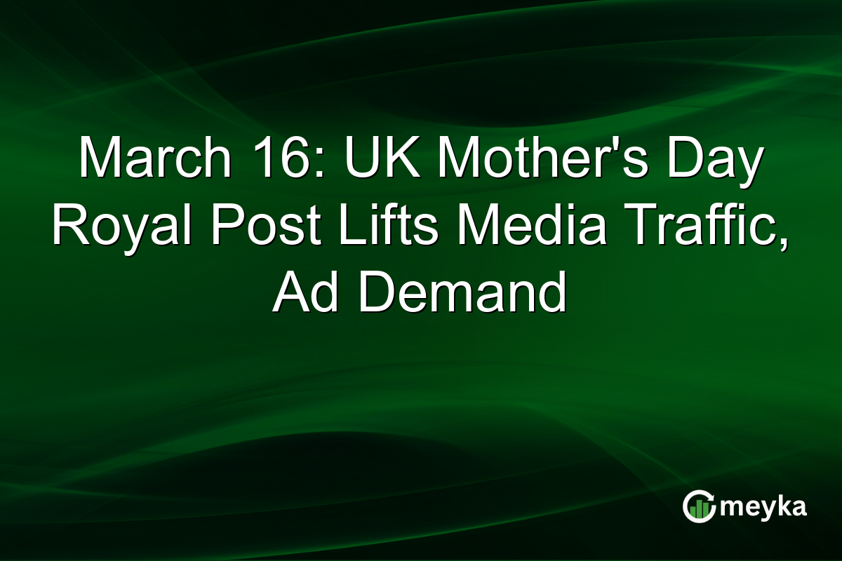 March 16: UK Mother’s Day Royal Post Lifts Media Traffic, Ad Demand