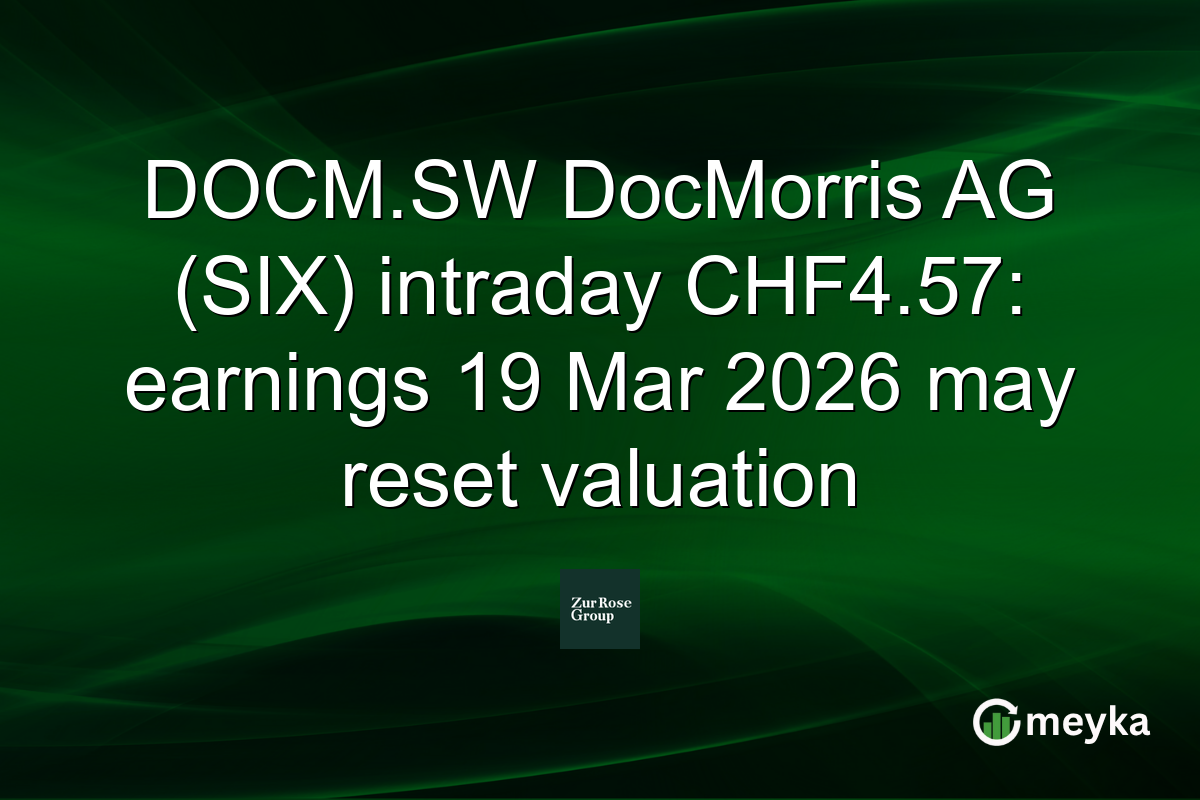 DOCM.SW DocMorris AG (SIX) intraday CHF4.57: earnings 19 Mar 2026 may reset valuation