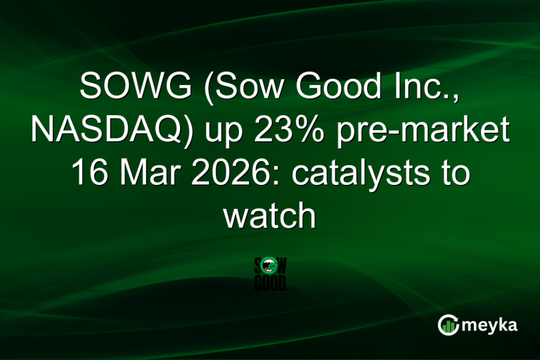 SOWG (Sow Good Inc., NASDAQ) up 23% pre-market 16 Mar 2026: catalysts to watch