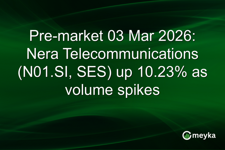 Pre-market 03 Mar 2026: Nera Telecommunications (N01.SI, SES) up 10.23% as volume spikes