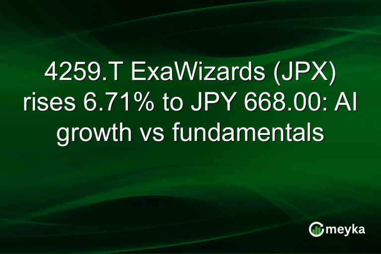 4259.T ExaWizards (JPX) rises 6.71% to JPY 668.00: AI growth vs fundamentals