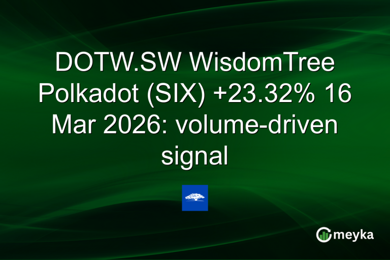 DOTW.SW WisdomTree Polkadot (SIX) +23.32% 16 Mar 2026: volume-driven signal