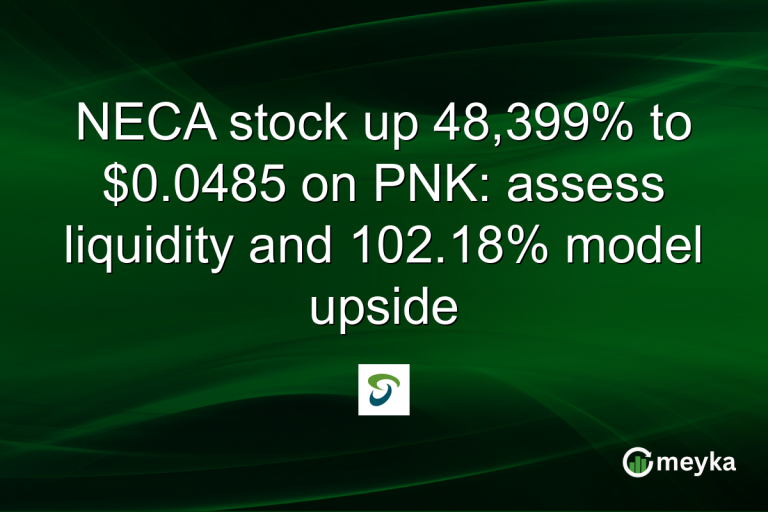 NECA stock up 48,399% to $0.0485 on PNK: assess liquidity and 102.18% model upside