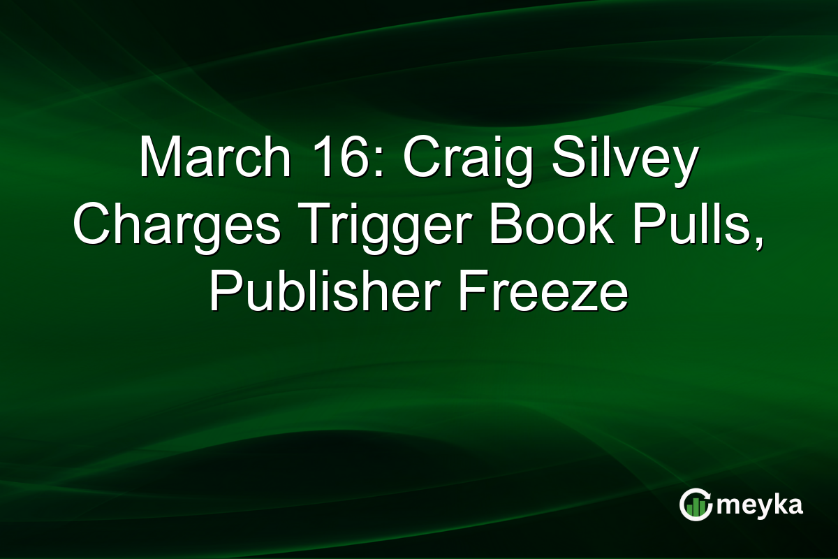 March 16: Craig Silvey Charges Trigger Book Pulls, Publisher Freeze