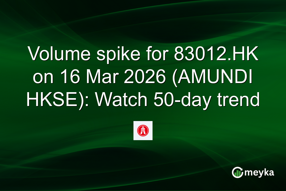 Volume spike for 83012.HK on 16 Mar 2026 (AMUNDI HKSE): Watch 50-day trend