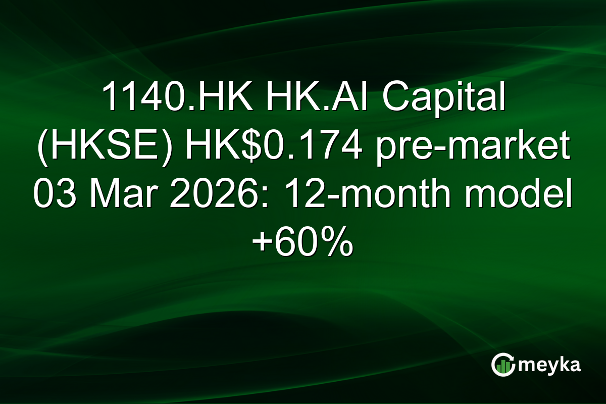 1140.HK HK.AI Capital (HKSE) HK$0.174 pre-market 03 Mar 2026: 12-month model +60%