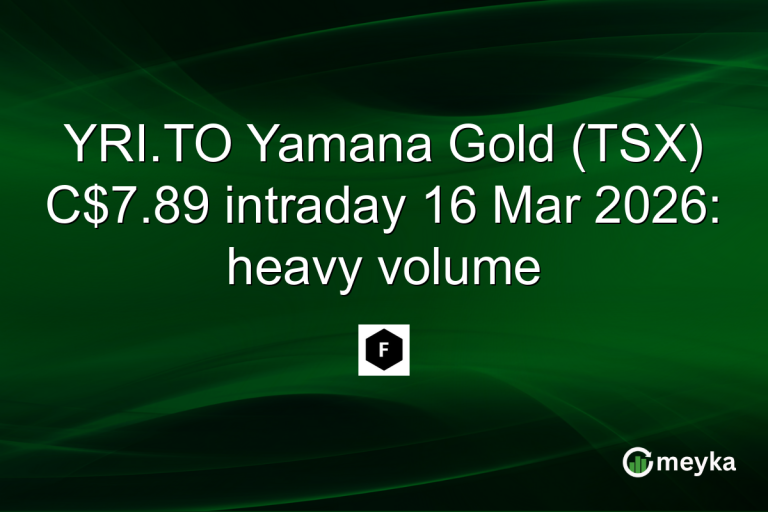 YRI.TO Yamana Gold (TSX) C$7.89 intraday 16 Mar 2026: heavy volume